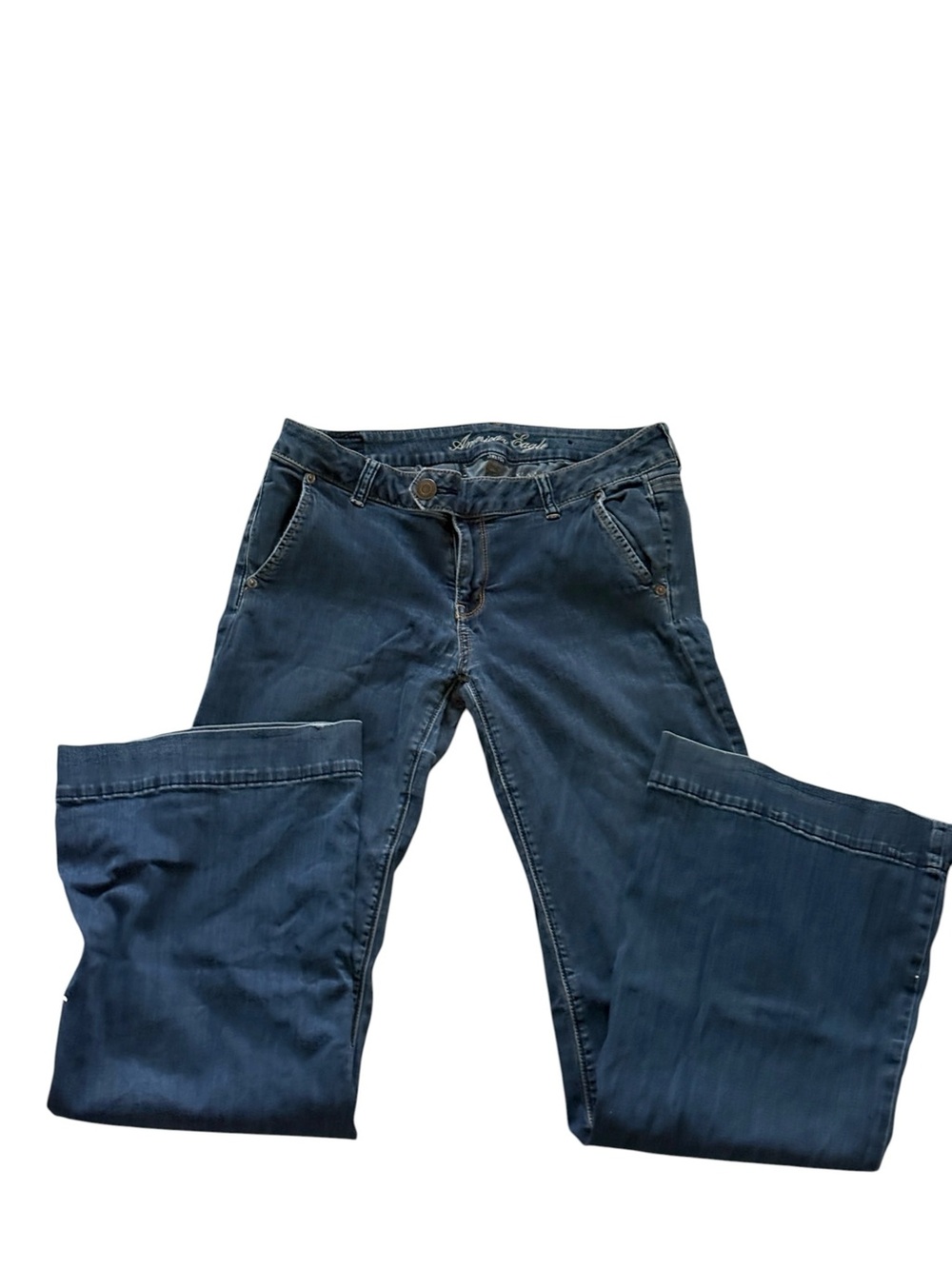 American Eagle Outfitters Denim Jeans Womens Trouser Size 10 Wide Leg - Picture 2 of 7